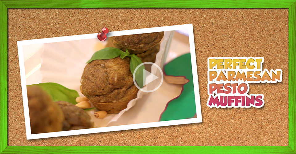 Perfect Parmesan Pesto Muffins