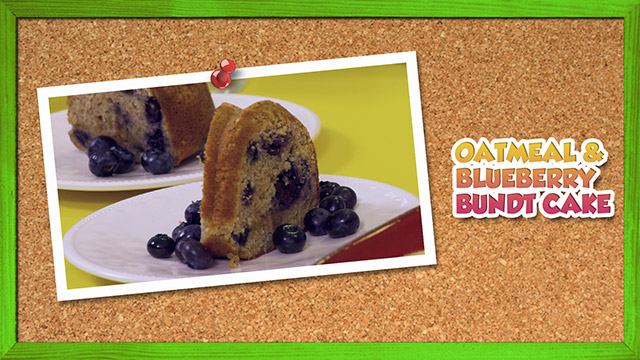 Oatmeal & Blueberry Bundt Cake