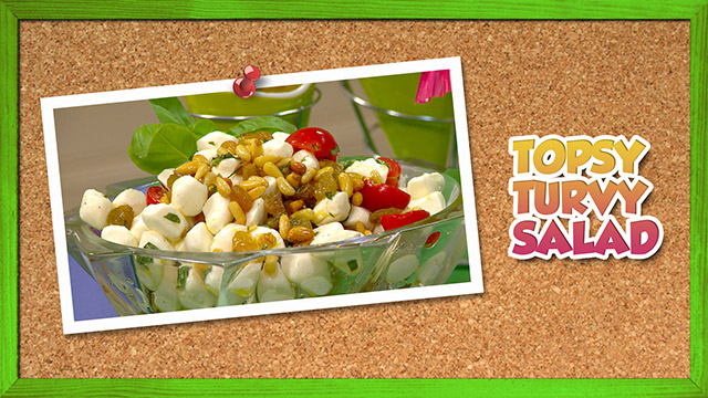 Topsy-Turvy Tomato & Mozzarella Salad