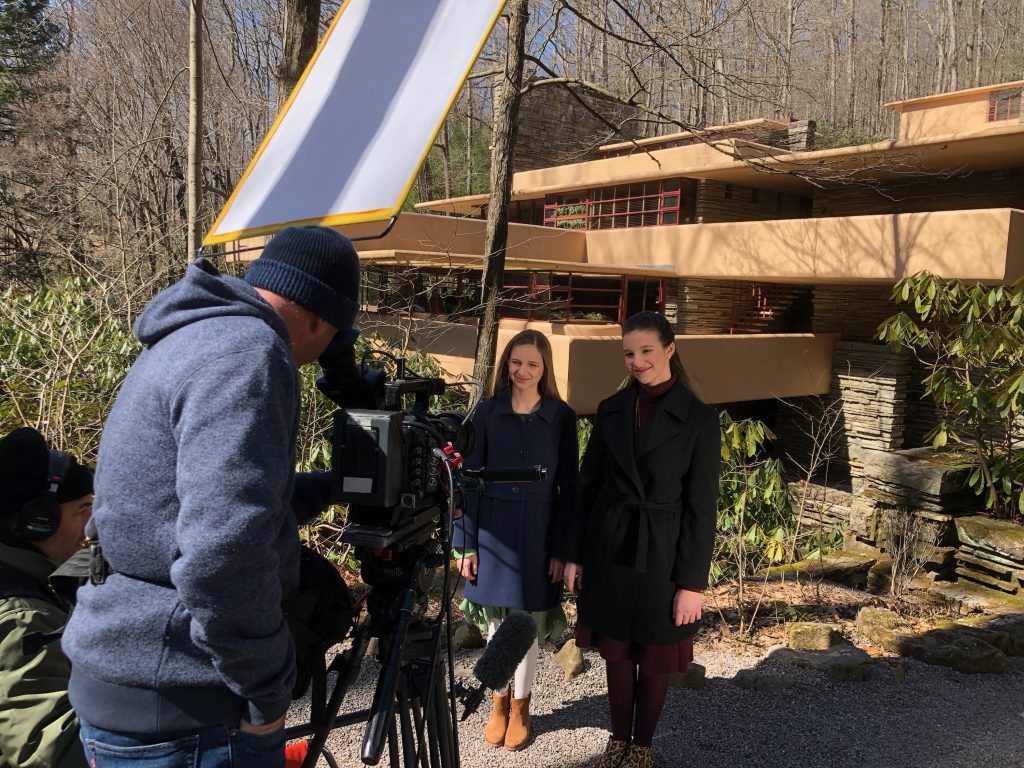 Twice As Good show filming at Frank Lloyd Wright’s masterpiece, Fallingwater